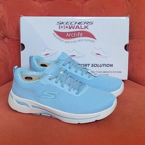 Skechers GOWALK Arch Fit Washable Bungee Sneakers - Elinda Size 8.5 Wide Fit